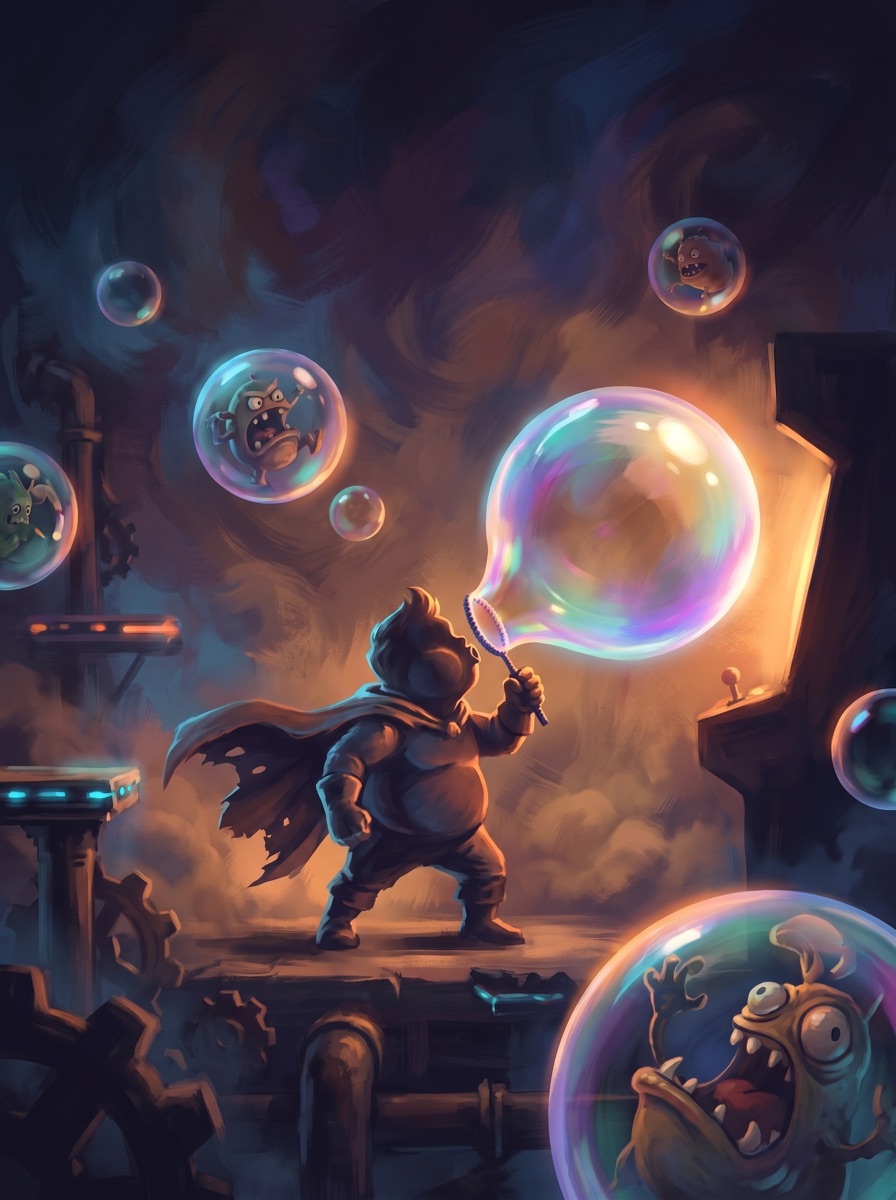BUBBLECADE &mdash; exhibition poster